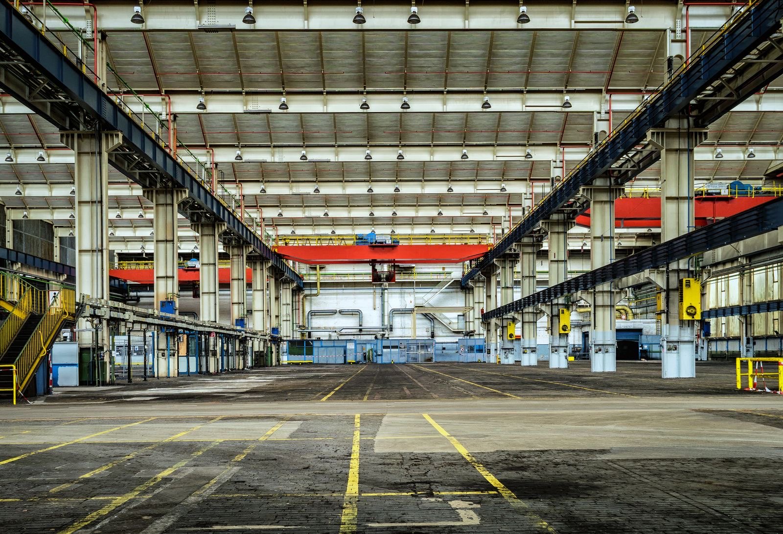 Interior of a large distribution warehouse